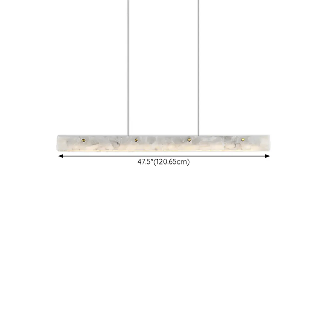 Adjustable Rectangle Marble Hanging Island Light