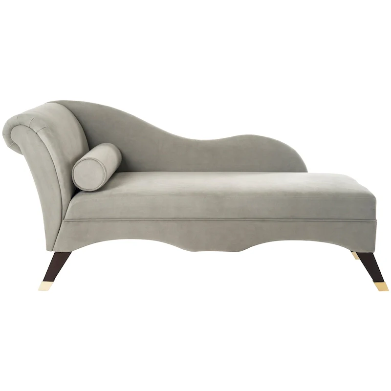 Mid-Century Modern Chaise with Pillow - 63Wx28Dx30H