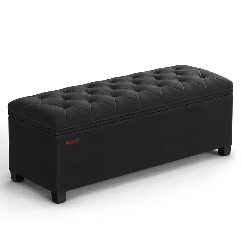 Storage Ottoman Bench Hold up to 660lbs Ottoman with Storage Bedroom Ottoman Bench