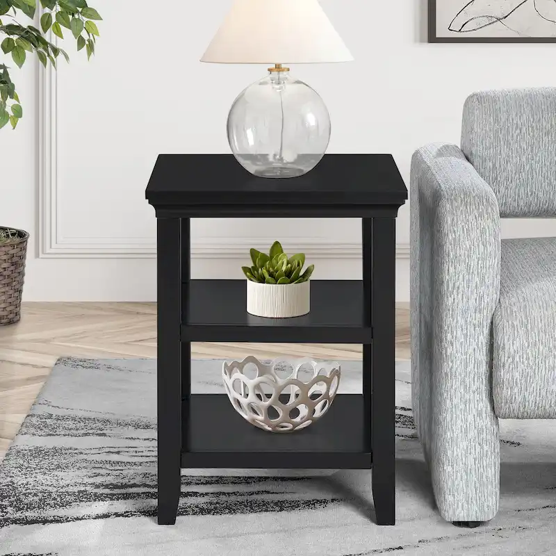 Convenience Concepts Tribeca End Table with Shelves