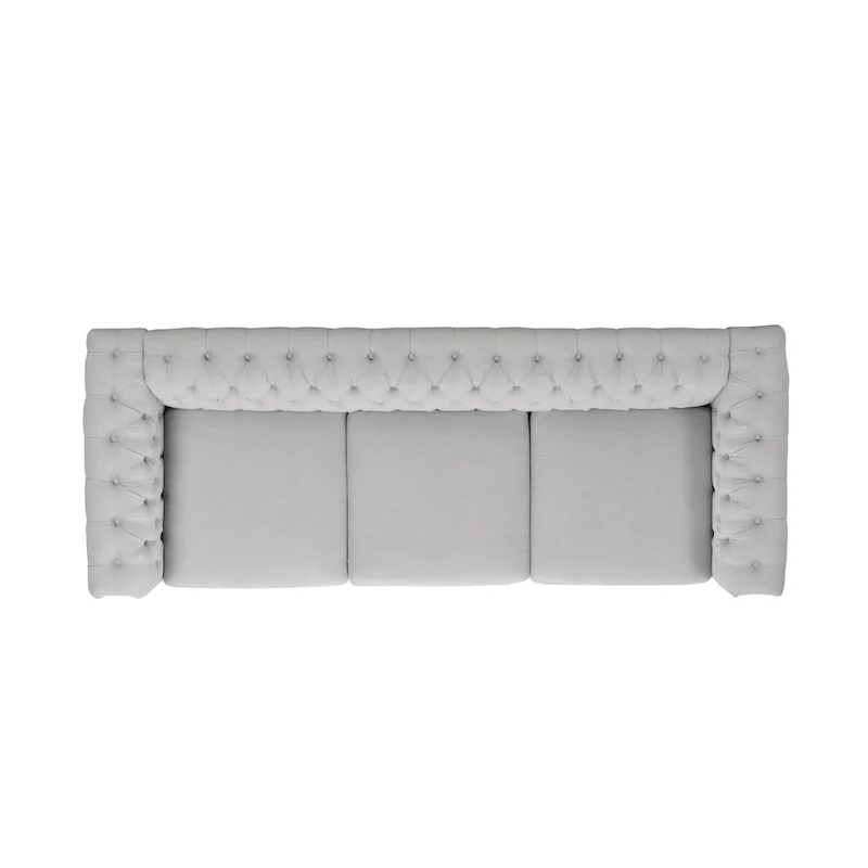 Chesterfield 3-seater Sofa with Button Tufting and Nailheads