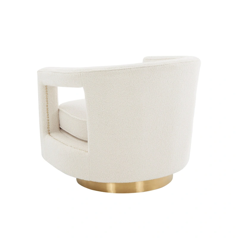 Stark Modern Velvet Swivel Accent Chair