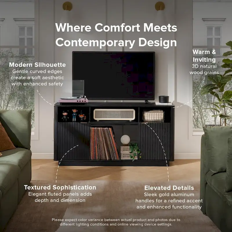 Mopio Brooklyn 59 Electric Fireplace TV Stand