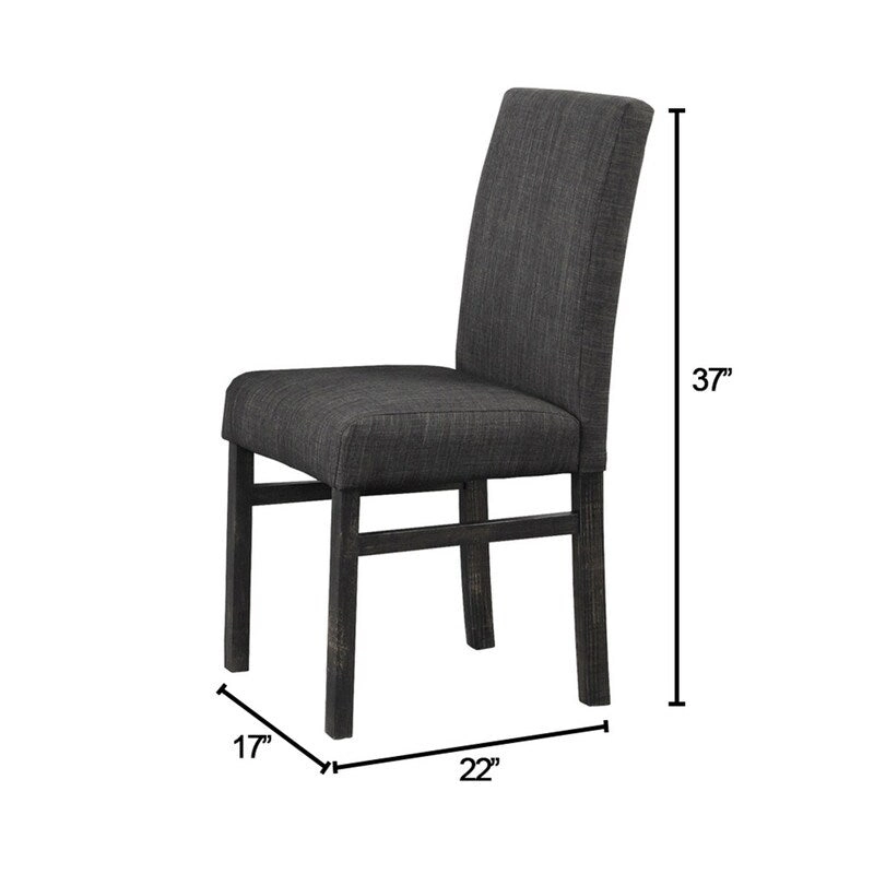 Best Master Furniture Upholstered Linen Rustic Side Chairs (Set of 2)