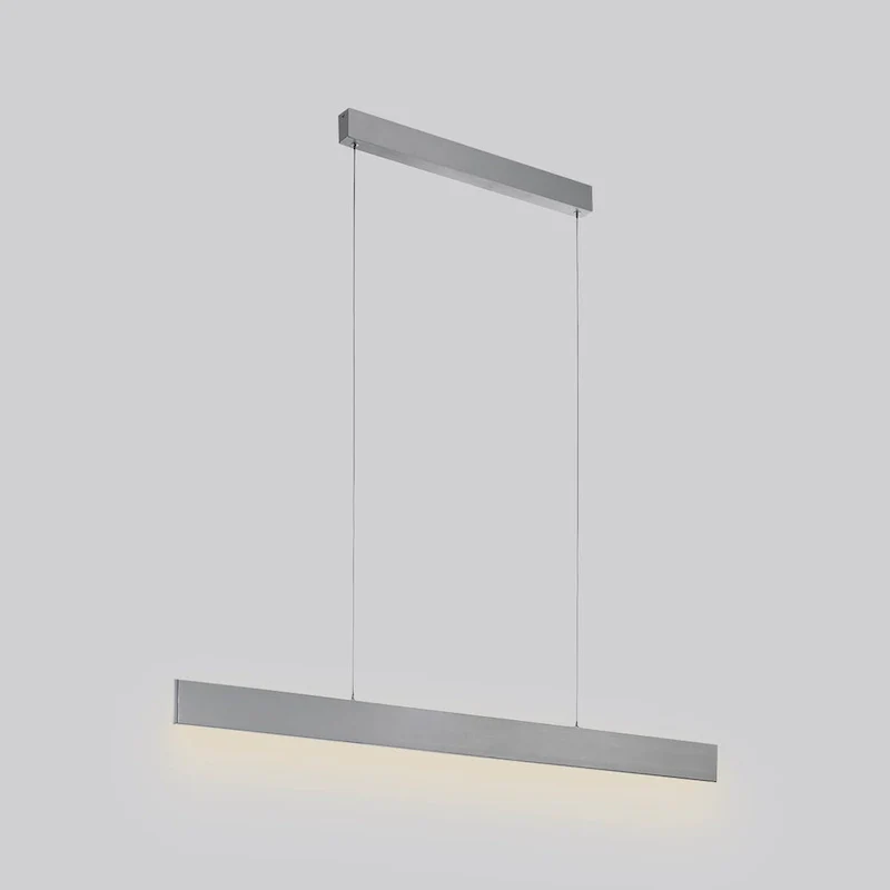 Strick & Bolton Eugene Brushed Aluminum Metal Linear LED Pendant