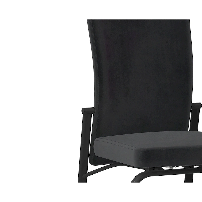 Somette Monique Black Motion-back Side Chair, Set of 2, Fully Assembled