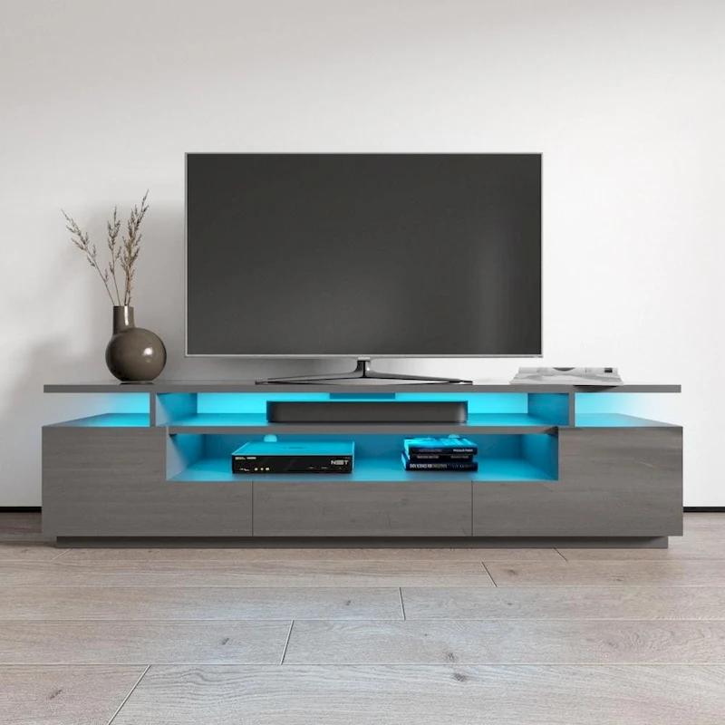 Strick & Bolton Sparkes 77-inch High Gloss TV Stand with LED Lights