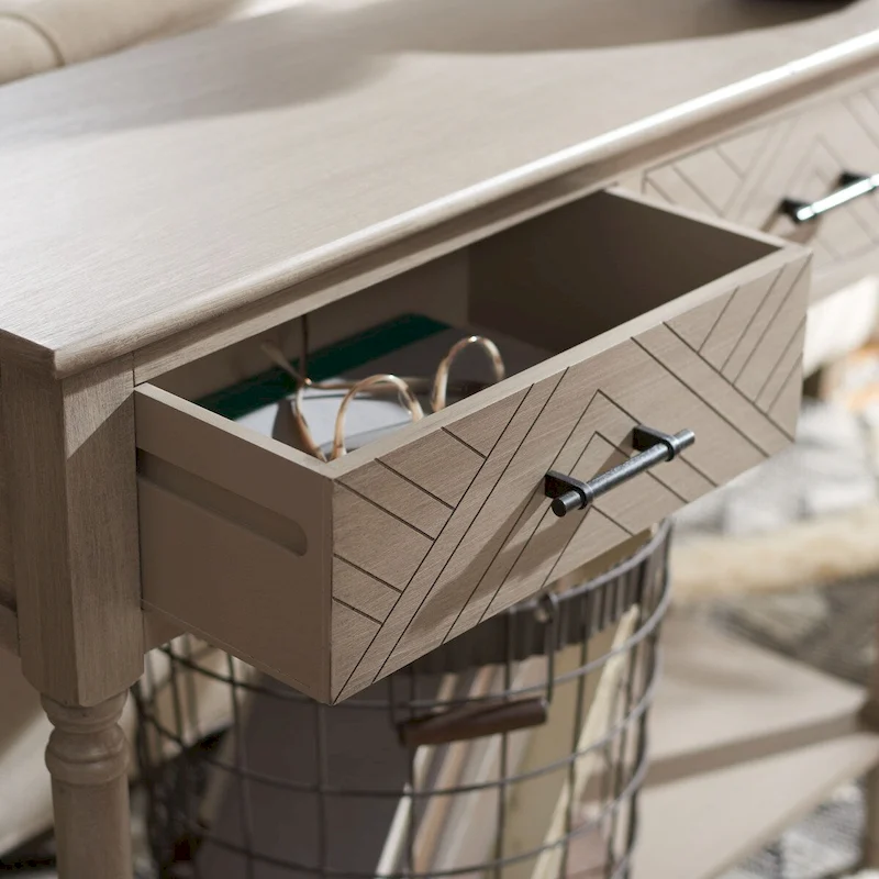 SAFAVIEH Eryka 2-Drawer Console Table - 35.5 W x 13 L x 29.5 H - 36Wx13Dx30H