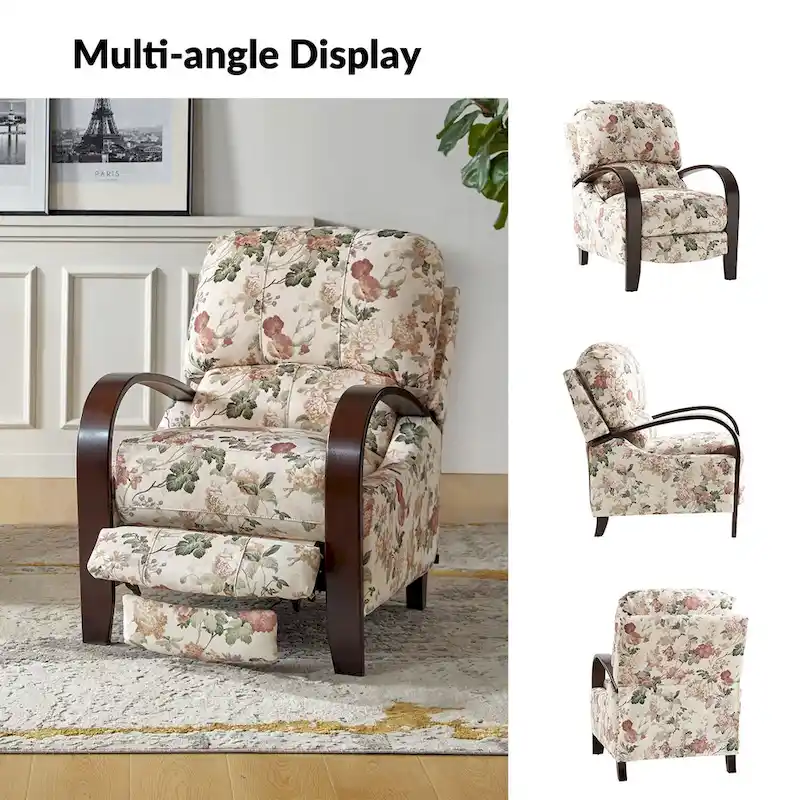 Rita Genuine Leather Manual Recliner by Hulala Home