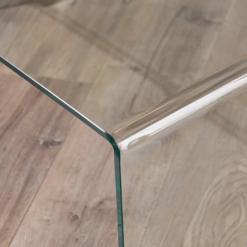 Ramona Solid Glass Rectangle Coffee Table by Christopher Knight Home - 39.37  D x 21.65  W x 14  H