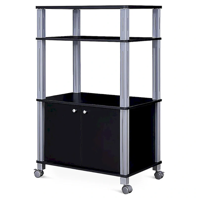 Rolling Kitchen Baker Rack Microwave Oven Stand Utility Shelf w Wheels