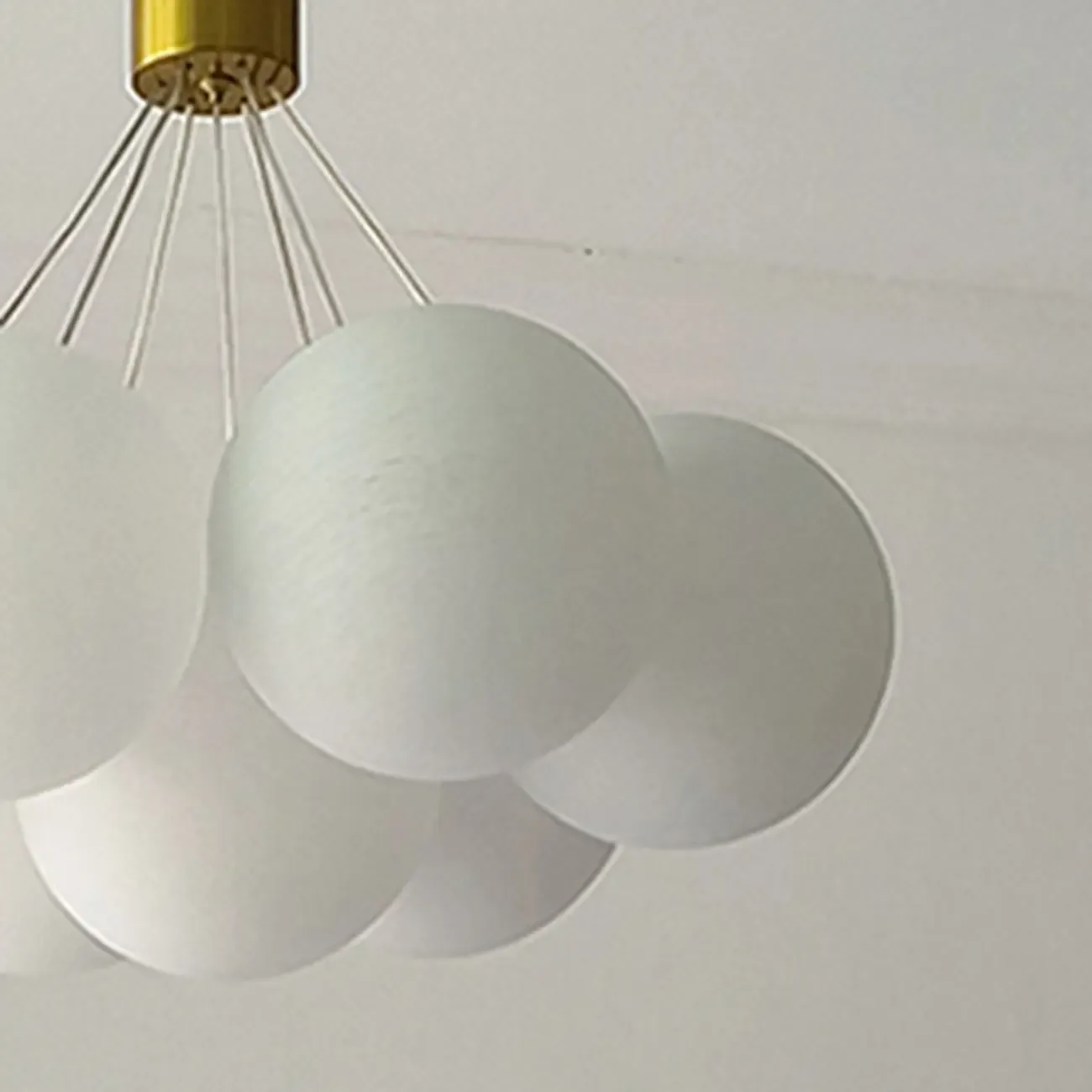 White Matte Glass Shade Multi Globe Light Chandelier