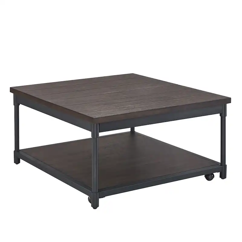 Square Coffee Table with Adjustable-Height Top