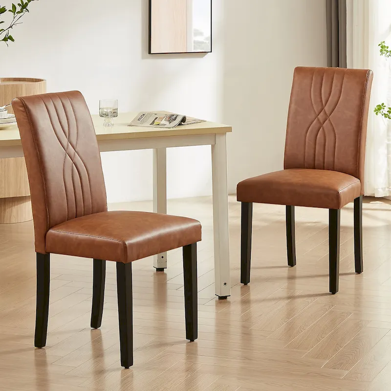 VECELO Upholstered Dining Chairs Set of 2/4/6, Fabric Dining Room Kitchen Side Chair, Parson Dining Chairs