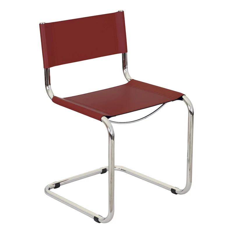 Breuer Chair Company Mart Stam Cantilever Side Chair w/ Chrome Frame (Various Bonded Leather Colors)