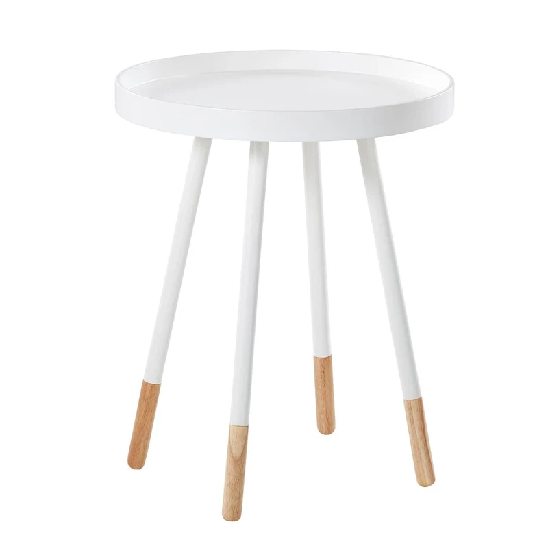 Marcella Paint-Dipped Round Tray-Top Side Table by iNSPIRE Q Modern
