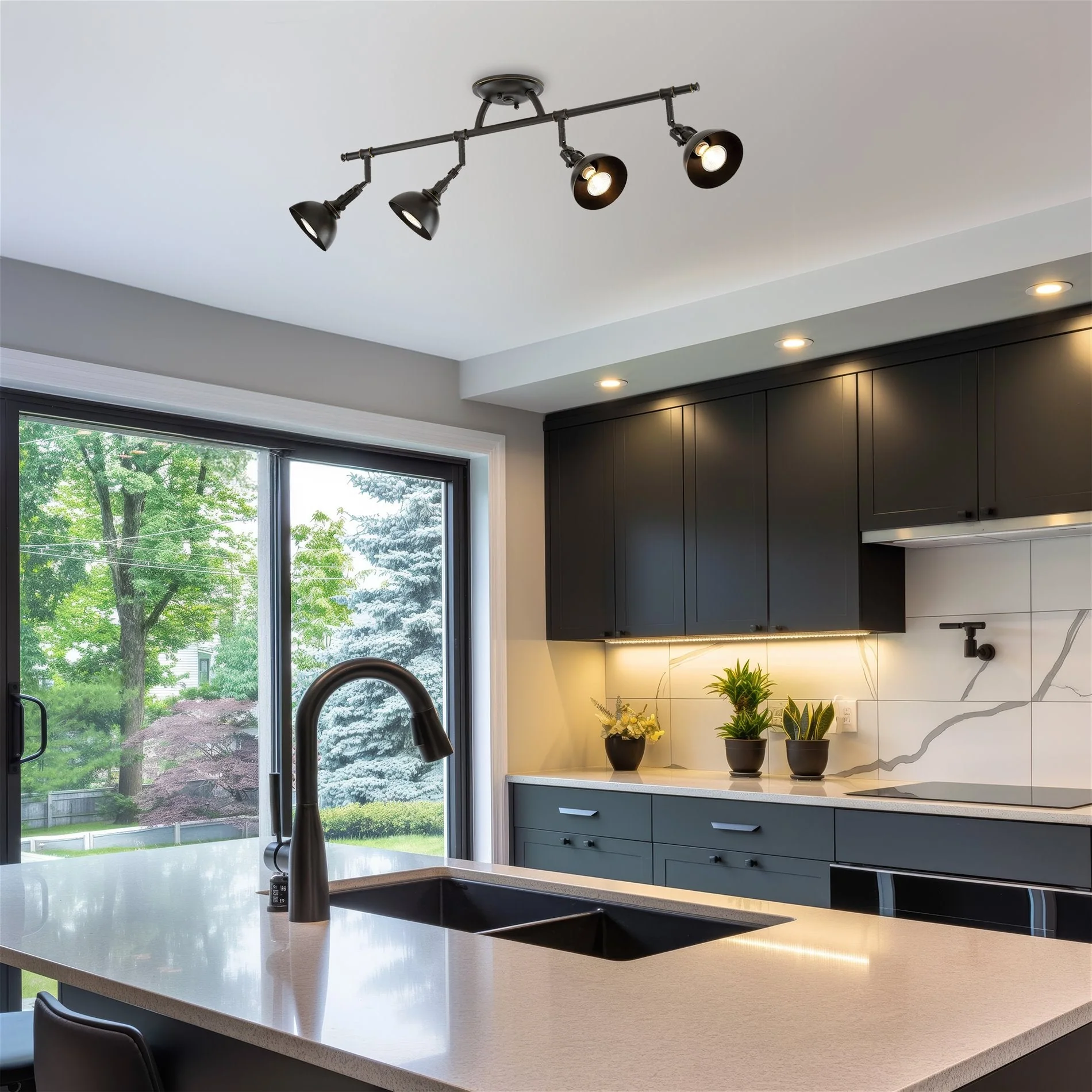 Broadway 30 Industrial 4-Light Directional Track Lighting