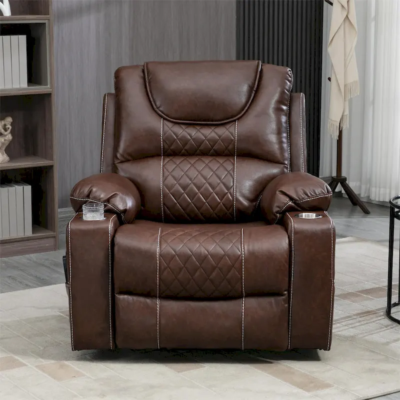 Power Lift Recliner Leather with Massage and Heating