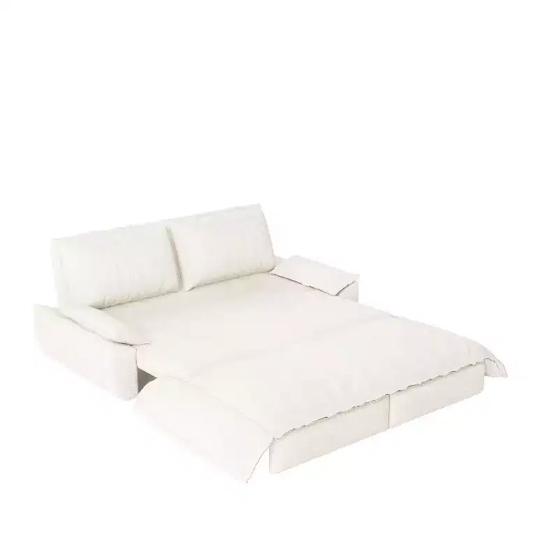 Whisen 3-in-1 Queen Velvet Sleeper Pull Out Sofa Bed, Convertible Loveseat Sofa Couch
