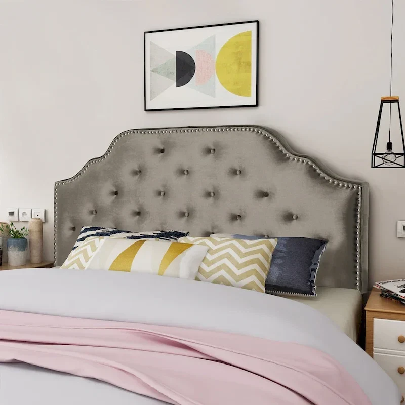 Silas Glam Velvet Full/Queen Headboard by