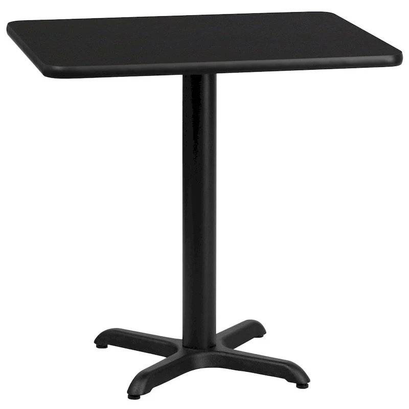 24 x 30 Rectangular Laminate Table Top with 22 x 22 Table Height Base - 24W x 30D x 31.125H