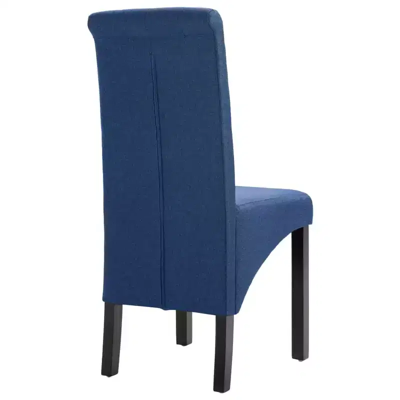 CLIHOME Modern style dining chair, solid wood leg soft cushion fabric kitchen chair(Set of 2)