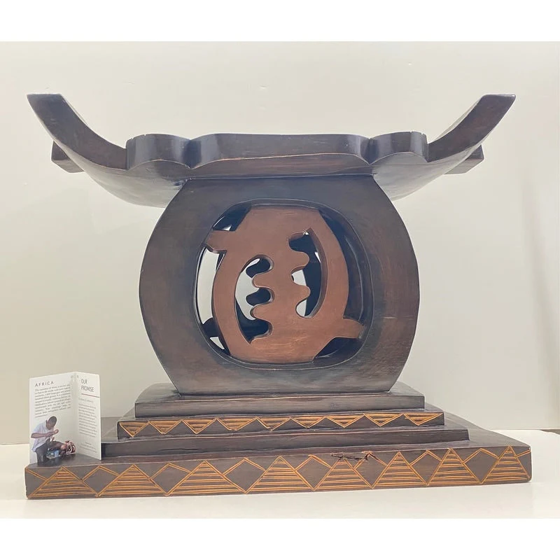 Handmade Chief's Palace Gye Nyame Stool (Ghana)