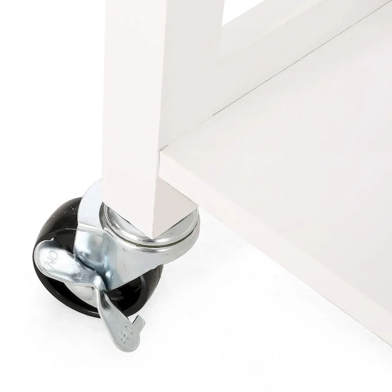 Modern Wooden Kitchen Cart with Wheels Drawer and Cabinet by Christopher Knight Home