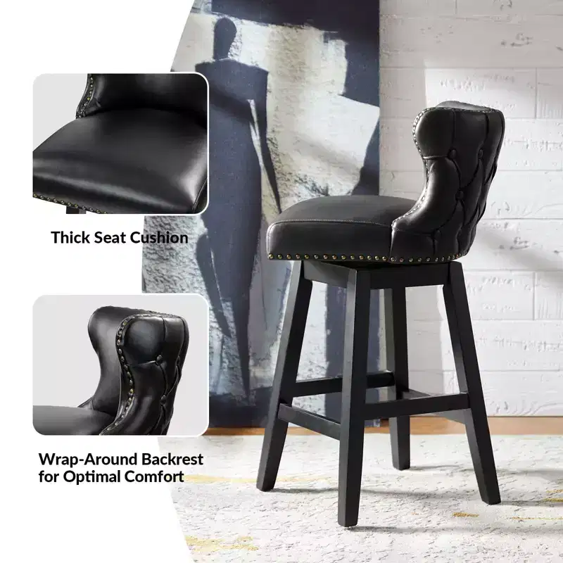 Johannes Swivel Bar & Counter Stool Set of 2|HULALA HOME