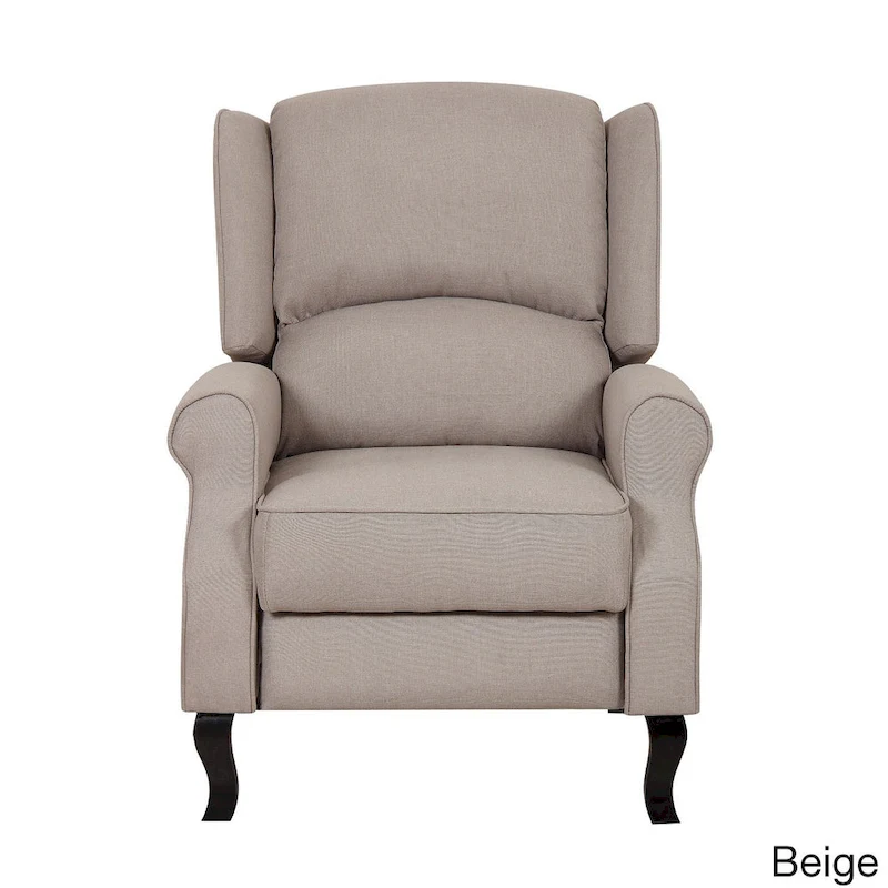 Modern Wingback Linen Fabric Accent Recliner Chair