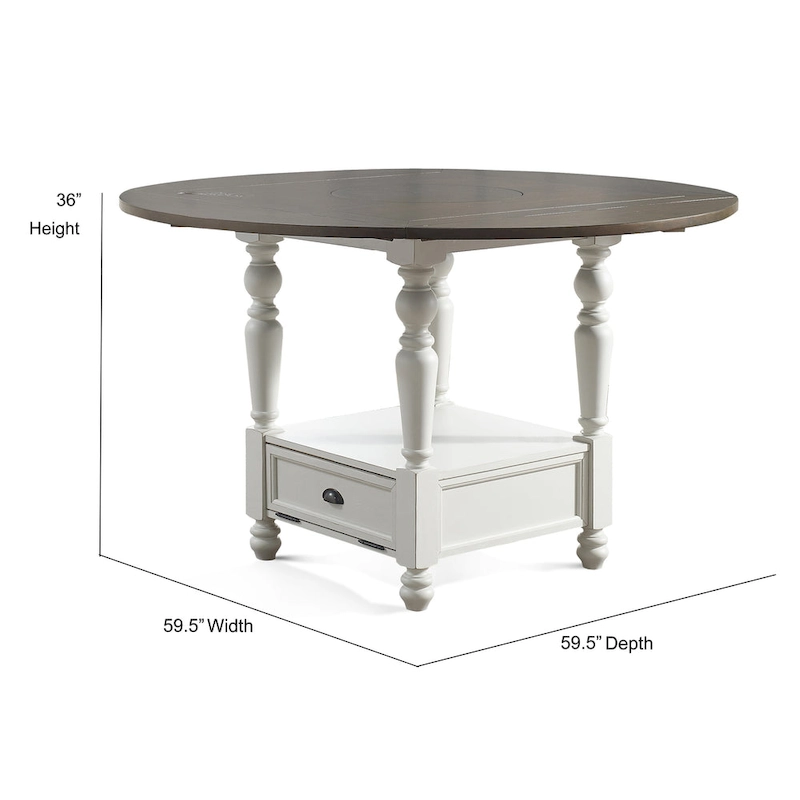 Steve Silver Jillian Counter Height Drop Leaf 5-Piece Dining Set