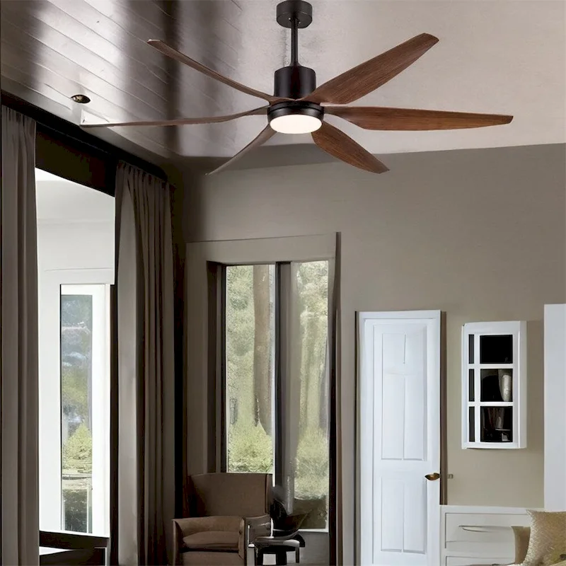 66 Integrated LED Ceiling Fan Lighting with Remote - N/A