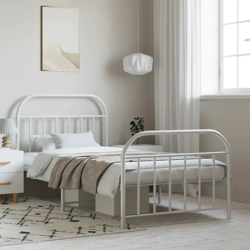 vidaXL 12 Inches Metal Bed Frame No Mattress