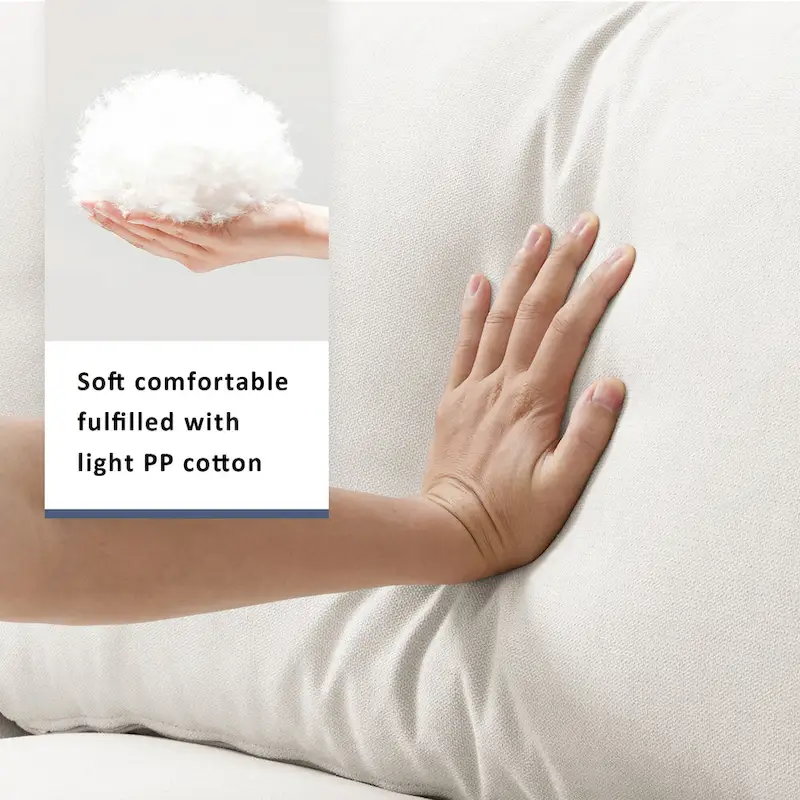 101 L-Shaped Cloud Sectional Sofa with Ottoman & Pocket Springs