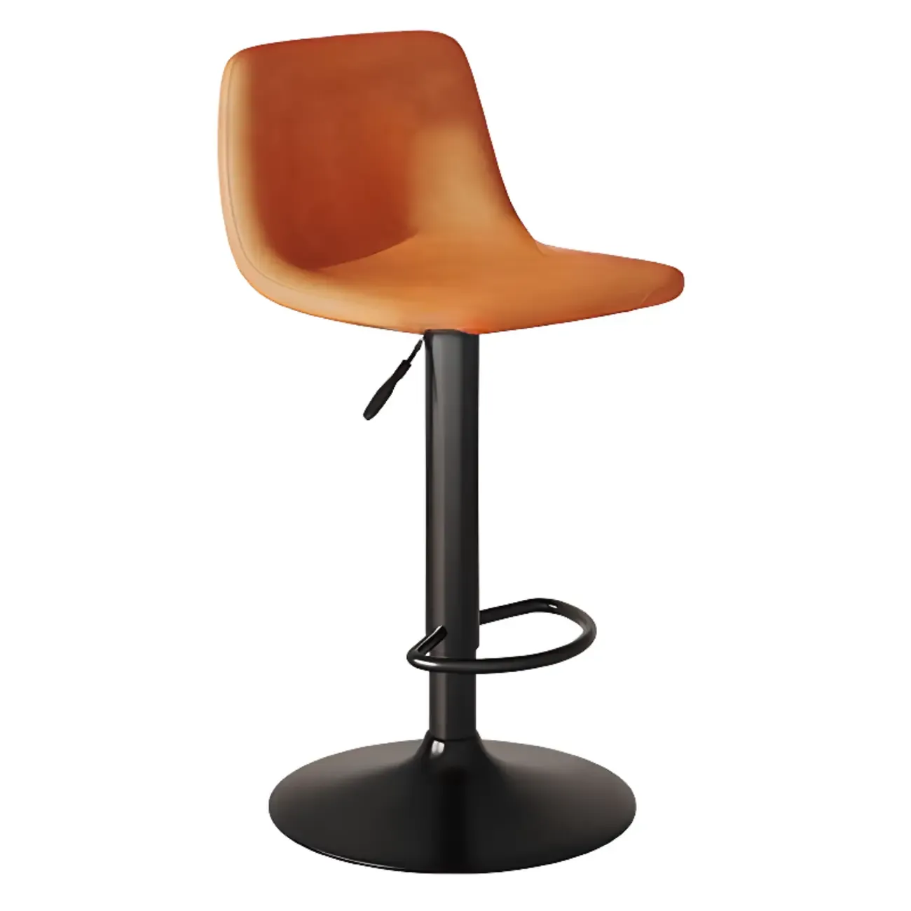 Modern Leather Swivel Bar Stool Adjustable Height