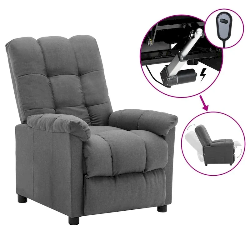 vidaXL Recliner Chair Leisure Cozy Recliner for Home Theater Cinema Fabric - 29.1 x 38.9 x 40.1