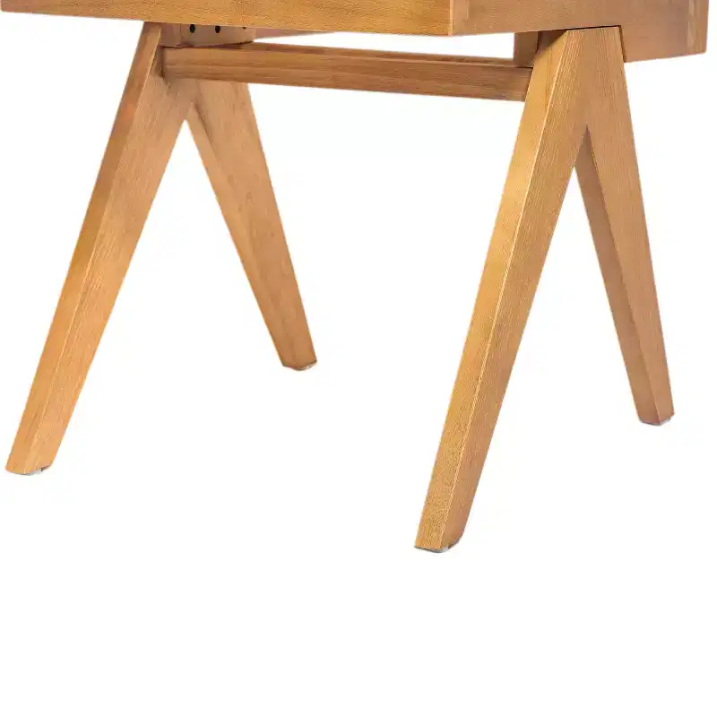 Christopher Knight Home Sepp Rubberwood and Cane Armless Dining Chair with V-Shaped Legs(Set of 2)