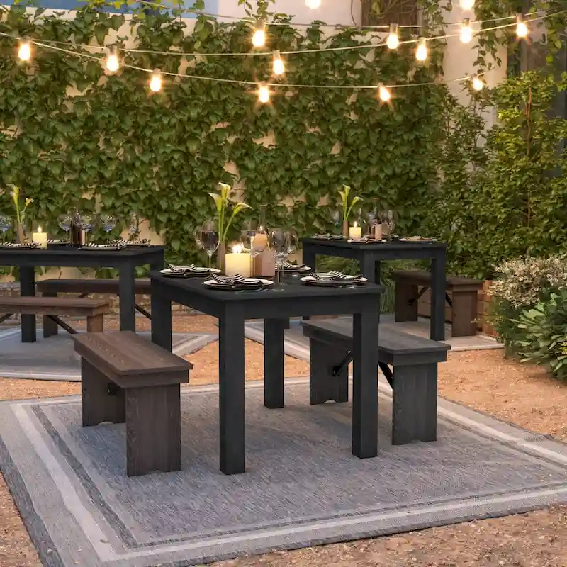 Rectangular Antique Rustic Solid Pine Farm Dining Table