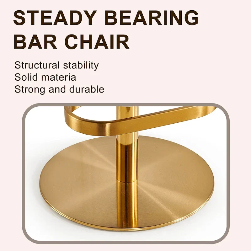 Velvet Counter Bar stool with Height Adjustable and Swivel