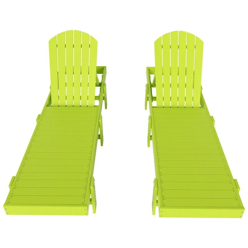 Polytrends Altura Armless Poly Eco-Friendly All Weather Reclining Chaise Lounge (Set of 2)