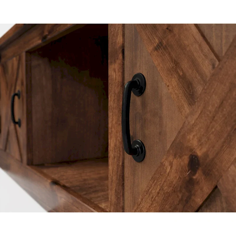 Bridgevine Home Farmhouse 48 inch Coffee Table, No Assembly Required, Aged Whiskey Finish