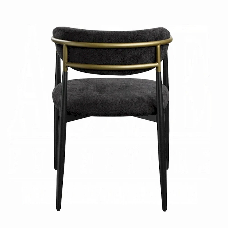 ACME Jaramillo SIDE CHAIR (SET-2) Black Fabric & Black Finish