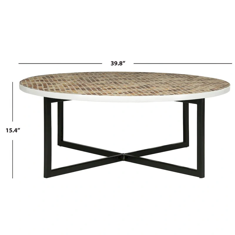 Marharita Cream Coffee Table - 39.8 x 39.8 x 15.4 - 40Wx40Dx15H