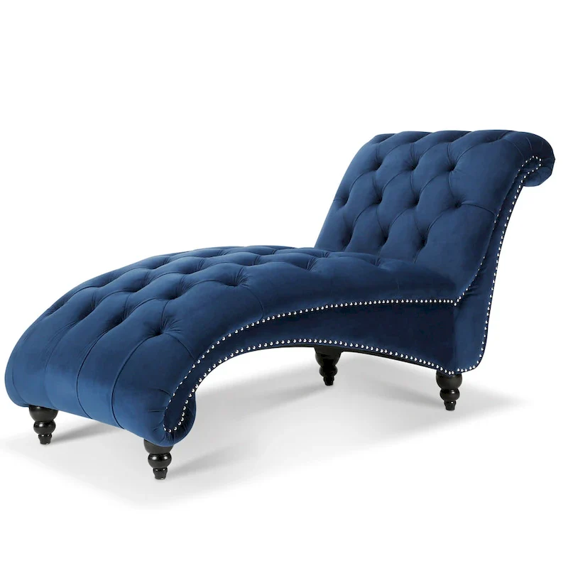 Tufted Chaise Lounge - 62.80 x 27.17 x 32.87