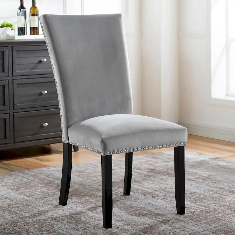 Furniture of America Cots Modern Nailhead Dining Side Chairs (Set of 2)