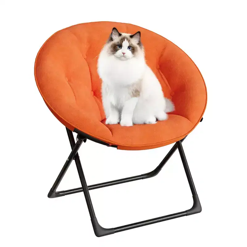 Faux Fur Saucer Chair, Folding Style, 1-Person