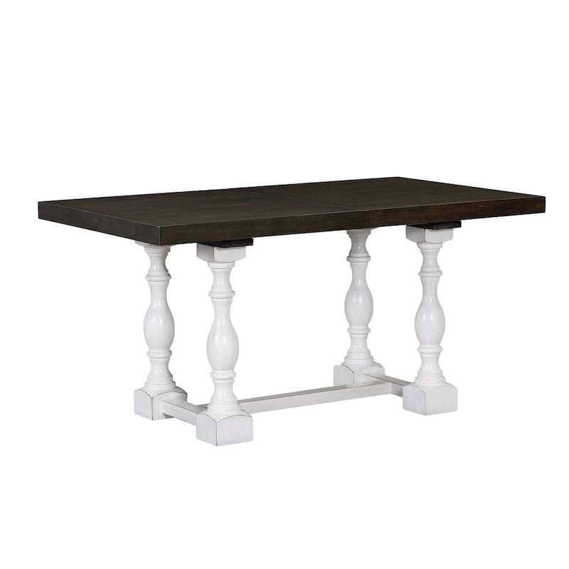 6-Piece Traditional Dining Set with Extendable Table & Chairs