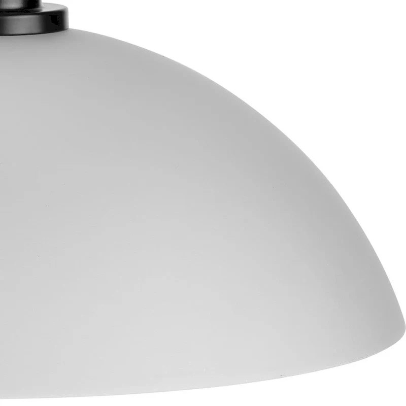 Classic Dome Collection One-Light Matte Black Transitional Pendant - 15 in x 15 in x 8.125 in