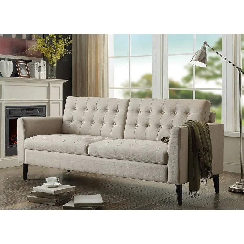 Estrella Multicolor Tufted Square Arm Loveseat 33 inches Wide