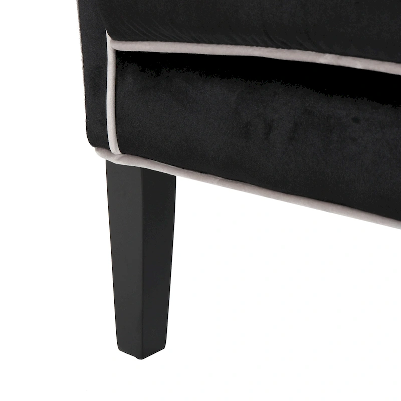 25.9 High Back Velvet Club Chair with Wide Backrest